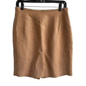 Ann Taylor Linen A-Line Mini Skirt womens size 10
